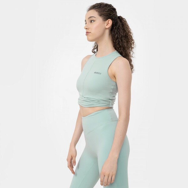 Damski top treningowy GUESS COLINE ACTIVE TOP - miętowy