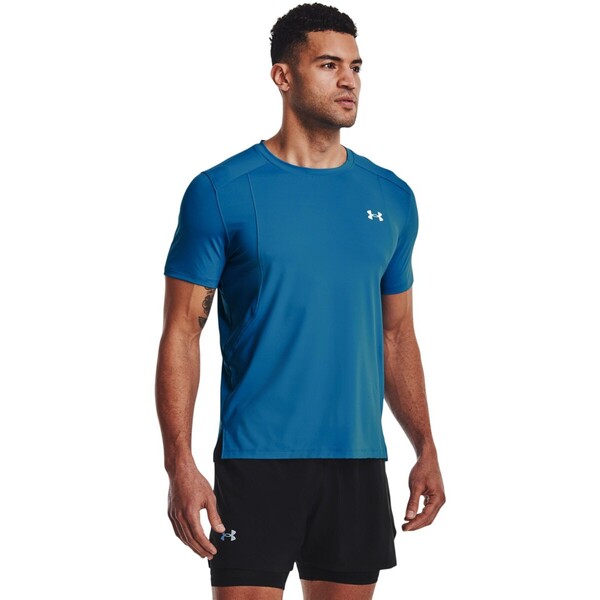 Męska koszulka do biegania UNDER ARMOUR UA Iso-Chill Run Laser Tee - niebieski