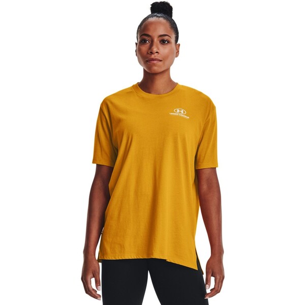 Damski t-shirt z nadrukiem UNDER ARMOUR OVERSIZED GRAPHIC SS - żółty