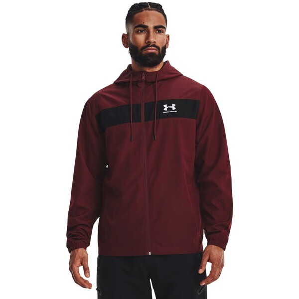 Męska kurtka treningowa UNDER ARMOUR UA SPORTSTYLE WINDBREAKER - bordowa