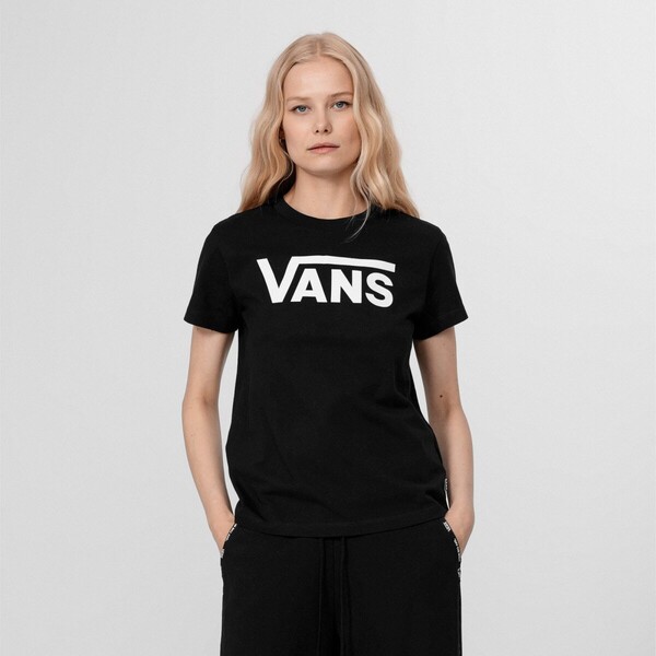 Damski t-shirt basic VANS FLYING V CREW TEE - czarny