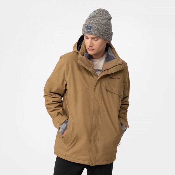 Męska kurtka trekkingowa 3w1 COLUMBIA Bugaboo II Fleece Interchange Jacket - brązowa