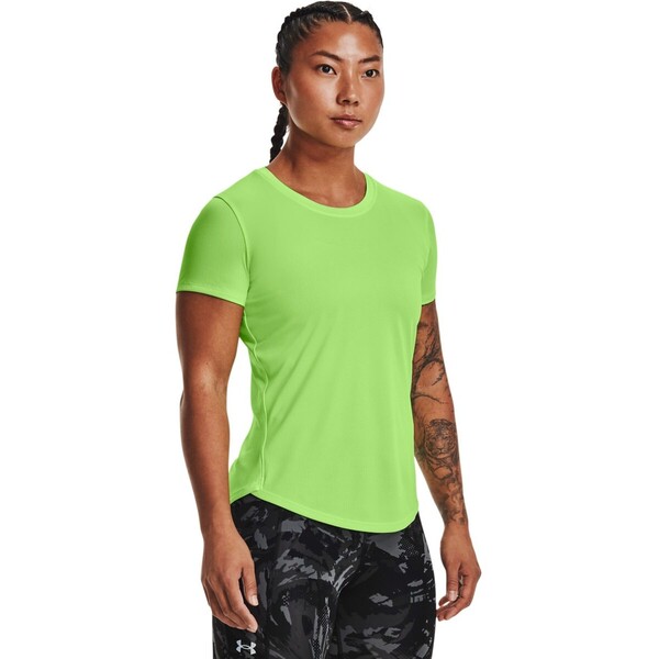 Damska koszulka do biegania UNDER ARMOUR UA Speed Stride 2.0 Tee - limonka