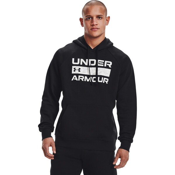 Męska bluza dresowa nierozpinana z kapturem UNDER ARMOUR UA RIVAL FLC SIGNATURE HD - czarna