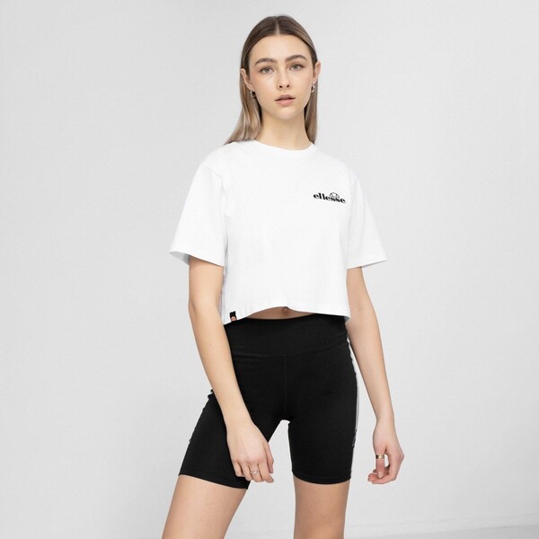 Damski t-shirt crop top ELLESSE Claudine - biały