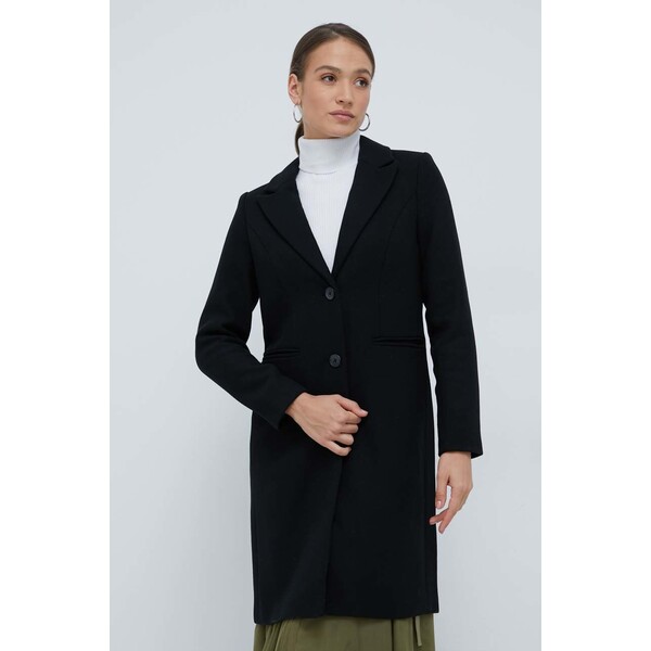 Vero Moda płaszcz z domieszką wełny 10267495.Black