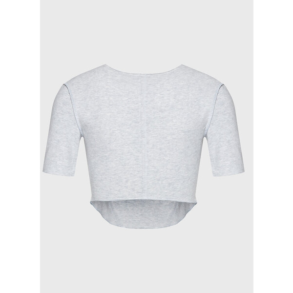 adidas T-Shirt Crop Loungewear HL9130 Szary Regular Fit