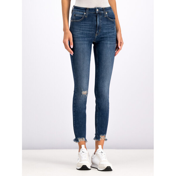 Calvin Klein Jeans Jeansy J20J211895 Granatowy Slim Fit