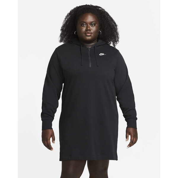 Damska sukienka z kapturem (duże rozmiary) Nike Sportswear Club Fleece