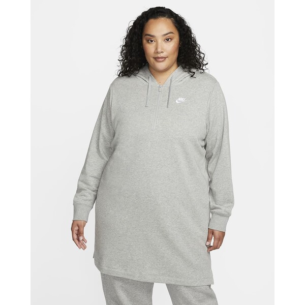 Damska sukienka z kapturem (duże rozmiary) Nike Sportswear Club Fleece