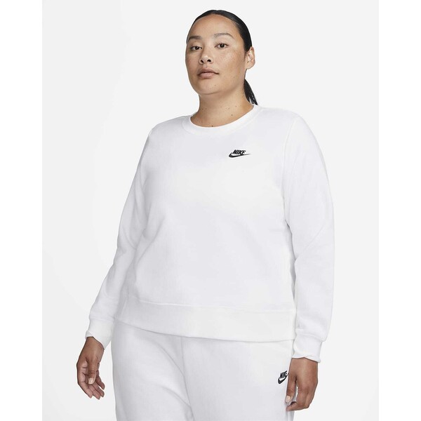 Damska bluza dresowa z półokrągłym dekoltem (duże rozmiary) Nike Sportswear Club Fleece