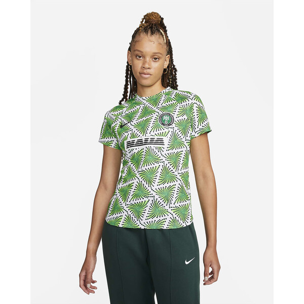 Damska przedmeczowa koszulka piłkarska Nike Dri-FIT Nigeria