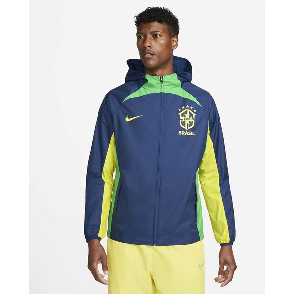 Nike Męski kurtka piłkarska z zamkiem na całej długości Brazylia AWF