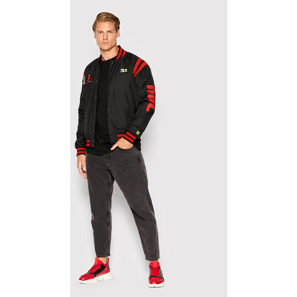 Fila Kurtka bomber College FAM0197 Czarny Regular Fit