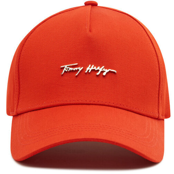 Tommy Hilfiger Czapka z daszkiem Signature Fresh Cap AW0AW10618 Czerwony