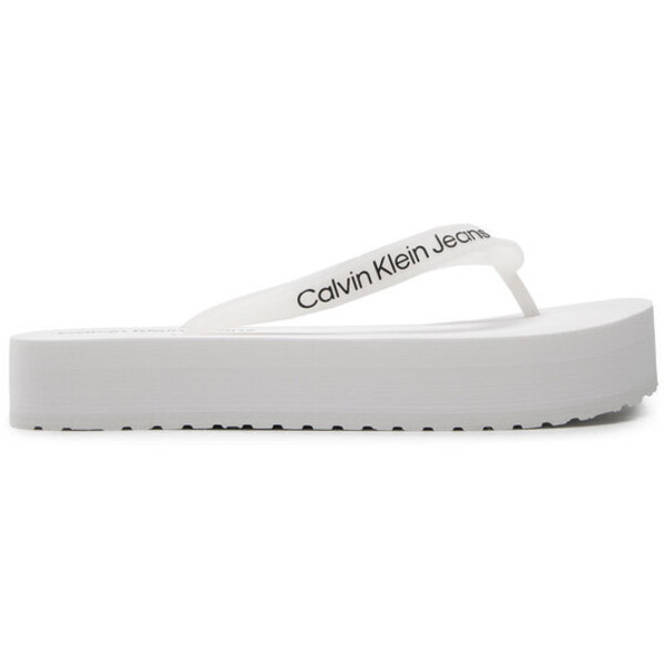 Calvin Klein Jeans Japonki Beach Sandal Flatform YW0YW00716 Biały
