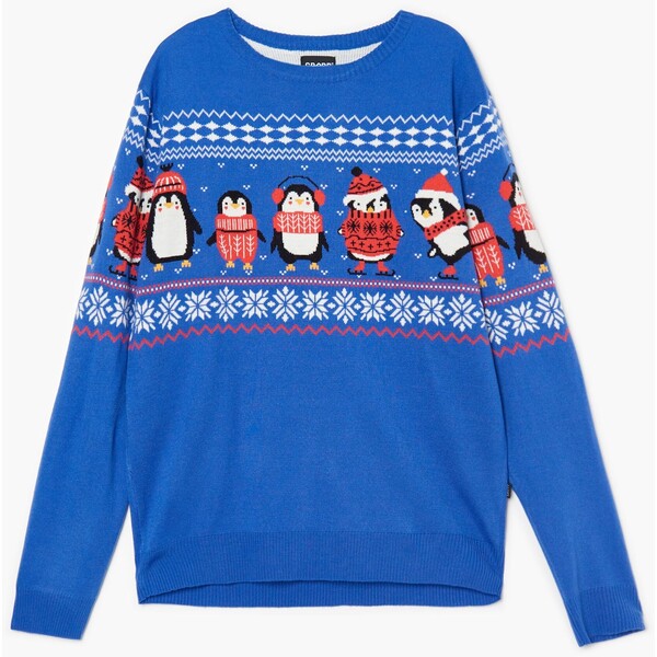 Cropp Granatowy świąteczny sweter 5888N-55X
