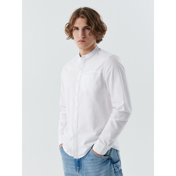 Cropp Biała koszula z kieszonką 5039N-00X