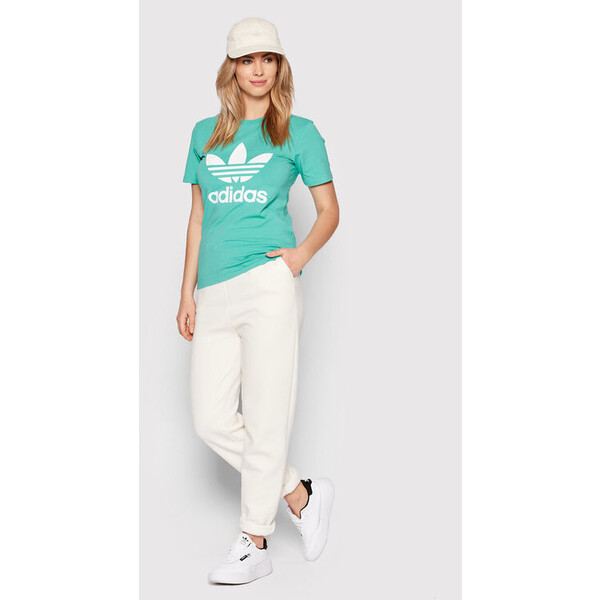 adidas T-Shirt adicolor Classics Trefoil HE6869 Zielony Regular Fit