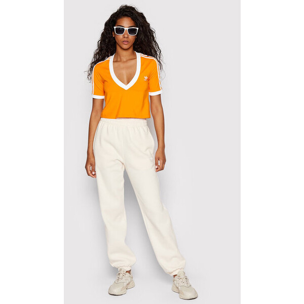adidas T-Shirt adicolor Classics HC2029 Pomarańczowy Slim Fit