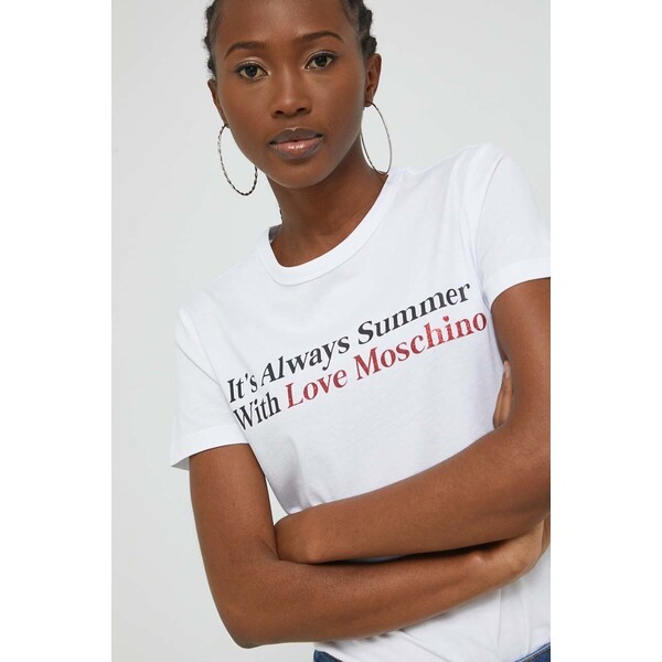 Love Moschino t-shirt bawełniany W.4.F73.2N.M.3876