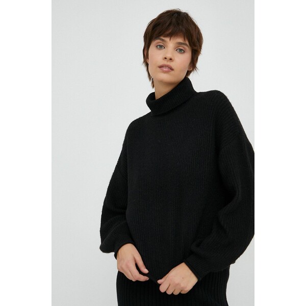 Vero Moda sweter z domieszką wełny 10273449.Black