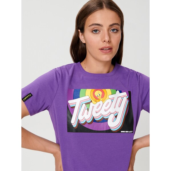 Sinsay Koszulka z nadrukiem Looney Tunes 3596B-45X