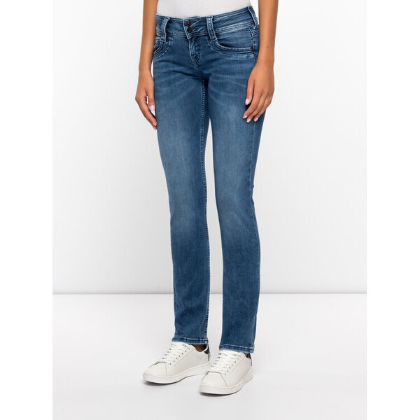 Pepe Jeans Jeansy Gen PL201157 Granatowy Straight Fit