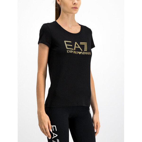 EA7 Emporio Armani T-Shirt 6GTT15 TJ12Z 1200 Czarny Regular Fit
