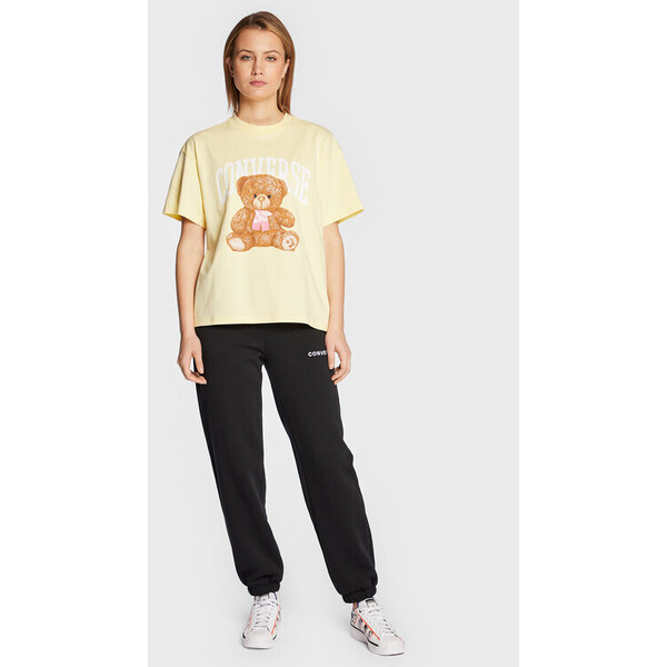Converse T-Shirt Teddy Bear 10023881-A02 Żółty Loose Fit