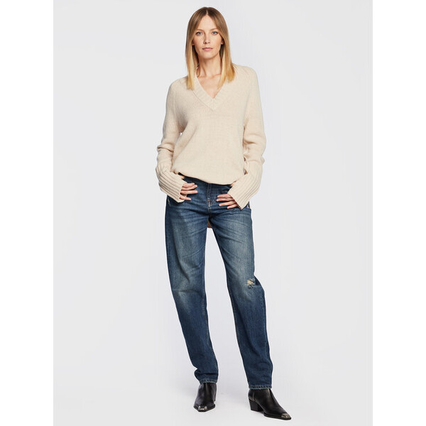 Zadig&Voltaire Sweter Valmy We Amour KWSW01443 Beżowy Relaxed Fit