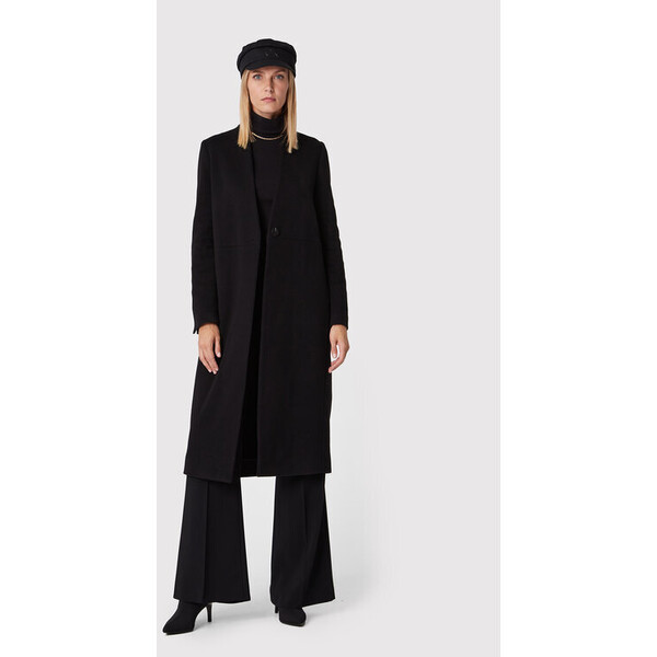 Calvin Klein Płaszcz wełniany K20K204156 Czarny Regular Fit