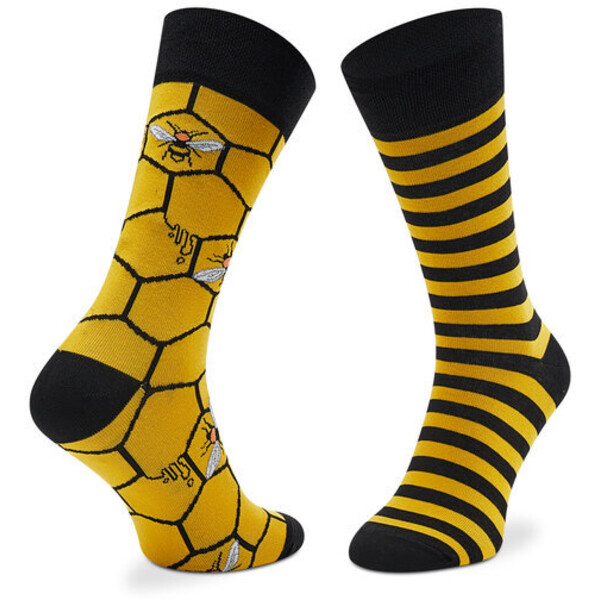 Todo Socks Skarpety wysokie unisex Busy Bee Żółty