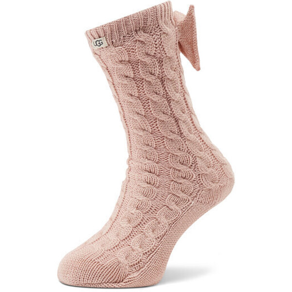Ugg Skarpety wysokie damskie W Laila Bow Fleece Lined Sock OS 1113637 Różowy