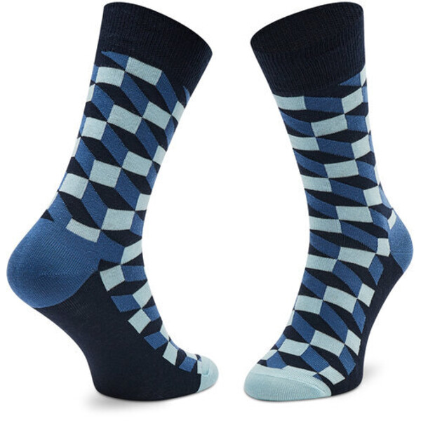 Happy Socks Skarpety wysokie unisex FIO01-6050 Granatowy