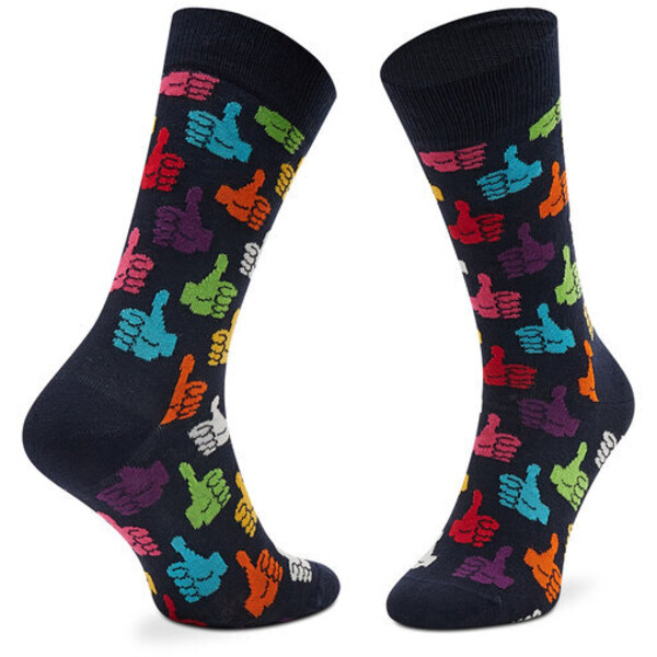 Happy Socks Skarpety wysokie unisex THU01-6550 Granatowy