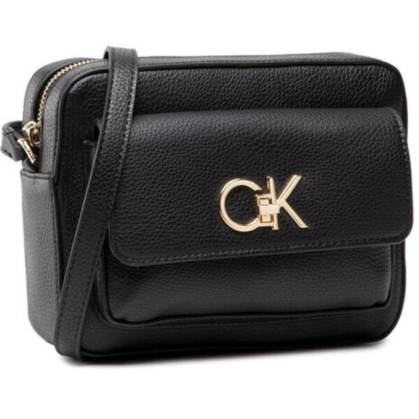 Calvin Klein Torebka Re-Lock Camera Bag With Flap Pbl K60K609397 Czarny