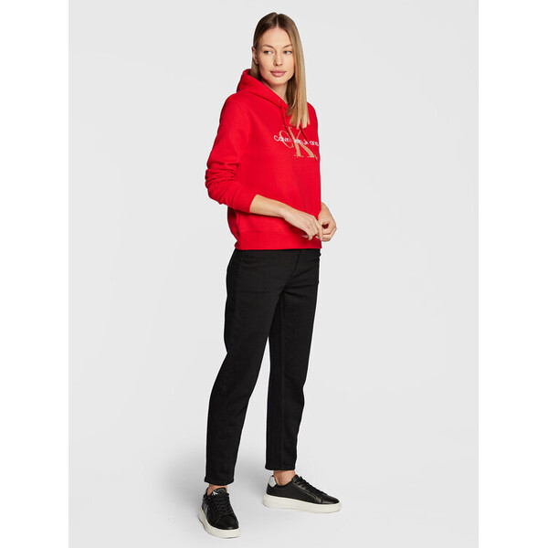 Calvin Klein Jeans Bluza J20J219949 Czerwony Regular Fit