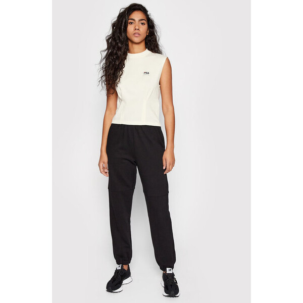 Fila Top Tuzla Cropped FAW0026 Beżowy Regular Fit