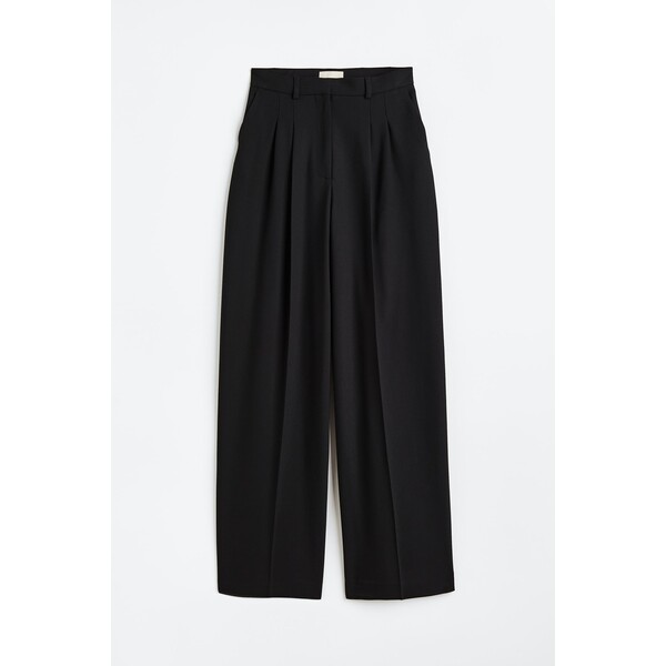 H&M Eleganckie spodnie z domieszką wełny - 1097253001 Czarny