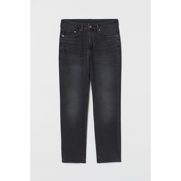 H&M Straight Regular Jeans - - ON 0811993065 Czarny/Sprany