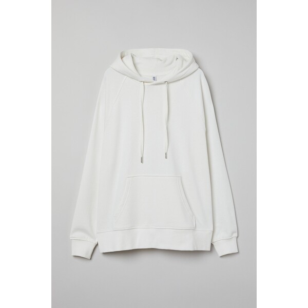H&M Bluza oversize z kapturem - 0993761009 Biały