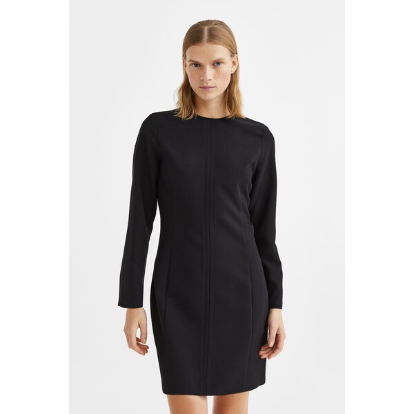 H&M Krótka sukienka z długim rękawem - 1095038002 Czarny