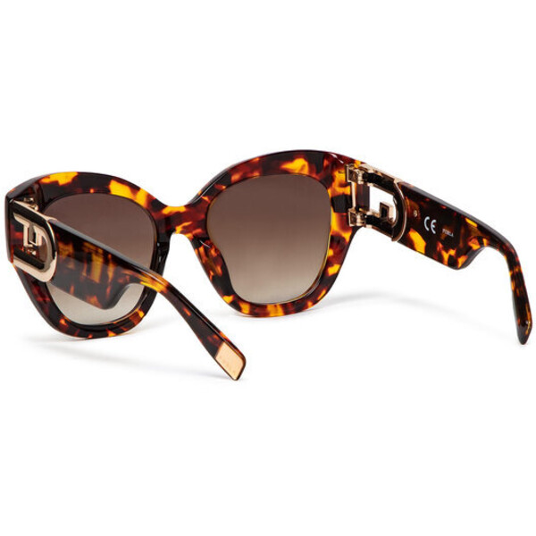 Furla Okulary przeciwsłoneczne Sunglasses SFU596 WD00044-A.0116-1443S-4-401 Brązowy