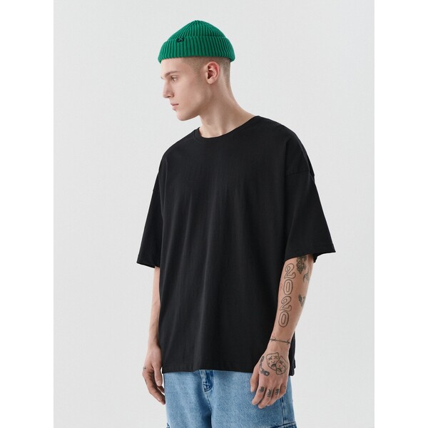 Cropp Czarny T-shirt oversize 6239N-99X