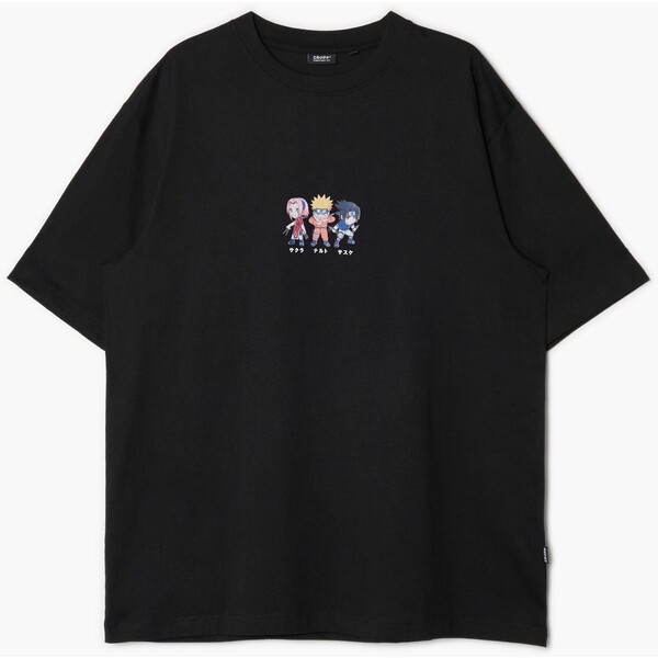 Cropp Czarny t-shirt z nadrukiem Naruto 6212N-99X