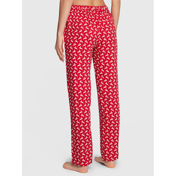 Etam Spodnie piżamowe Elwin 6537116 Czerwony Regular Fit