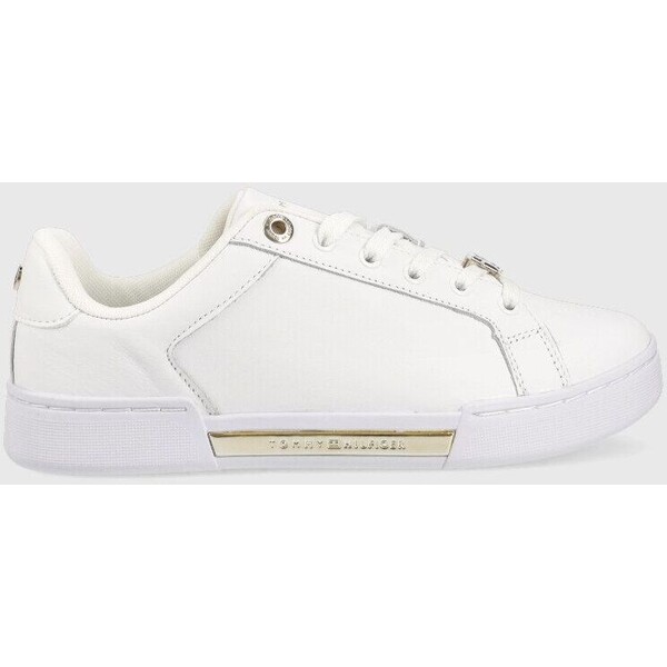 Tommy Hilfiger sneakersy skórzane COURT SNEAKER WITH LACE HARDWARE FW0FW06908