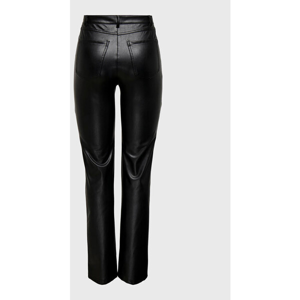ONLY Spodnie skórzane Emily 15267216 Czarny Regular Fit
