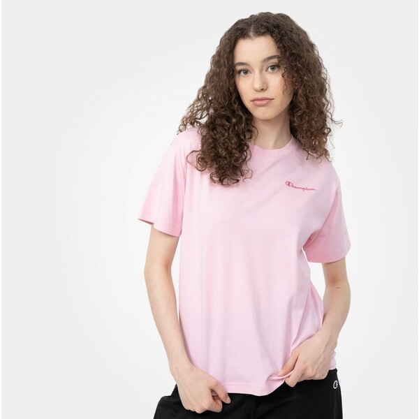 Damski t-shirt basic CHAMPION ROCHESTER Crewneck T-Shirt - różowy